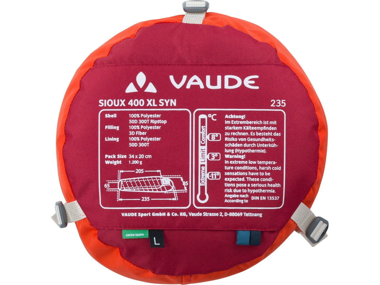VAUDE Sioux 400 XL SYN Schlafsack 11 VAUDE Sioux 400 XL SYN Schlafsack – Bild 9