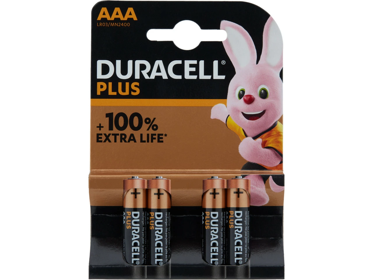 Duracell Alkalibatterie AAA LR03 Plus - 4 Stück 3 Duracell Alkalibatterie AAA LR03 Plus - 4 Stück